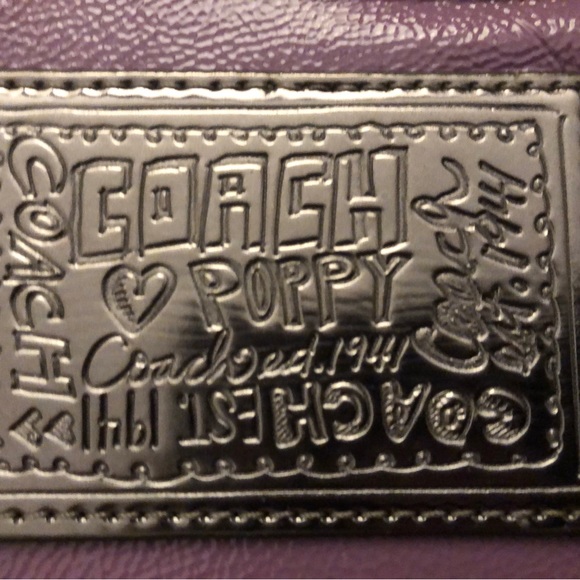 New Coach Poppy handbag in light lilac/violet purple - Picture 7 of 10